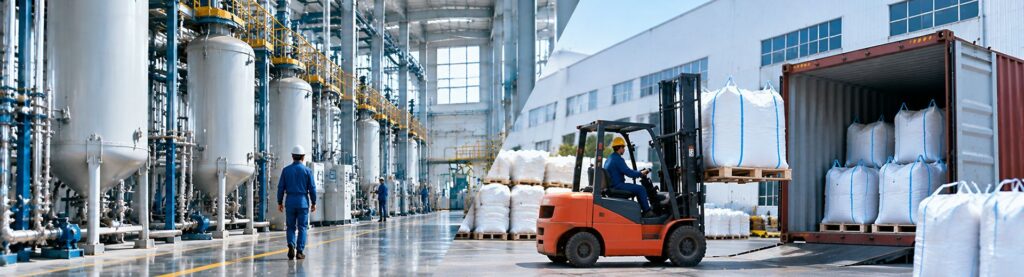 Global contact and chemical business support banner
