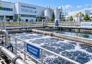 Food processing wastewater treatment plant for industrial water treatment