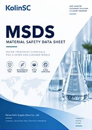 KolinSC MSDS Material Safety Data Sheet cover for water treatment chemicals