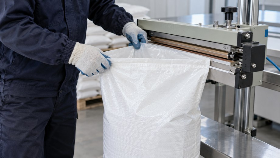 Worker sealing moisture resistant packaging bag for potassium alum chemical product