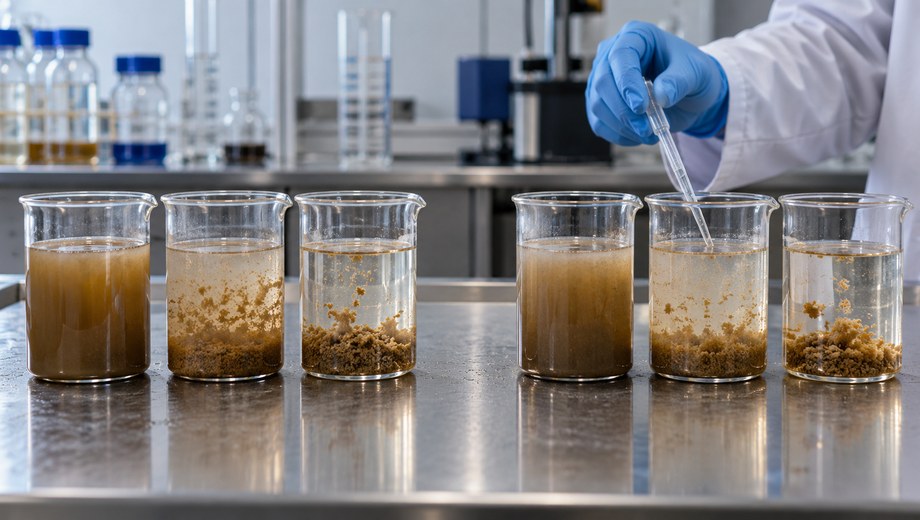 Jar test comparison of potassium alum and PAM flocculation effect for wastewater treatment